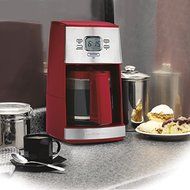 Hamilton Beach Red 12 Cup Auto Pause 'N Serve Coffeemaker with ProgrammableTtimer and Oversize LCD Display