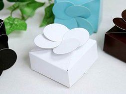 BalsaCircle 100 2&quot;x2&quot;x1&quot; Wedding Favors Boxes with Cute Petal Top - Sage Green N5