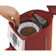 Hamilton Beach Red 12 Cup Auto Pause 'N Serve Coffeemaker with ProgrammableTtimer and Oversize LCD Display N3