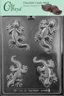 Cybrtrayd A133 Lizard Chocolate Candy Mold with Exclusive Cybrtrayd Copyrighted Chocolate Molding Instructions