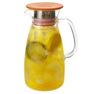 FORLIFE Mist Glass Ice Tea Jug , 34-Ounce, Turquoise N18