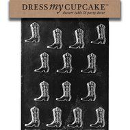 Dress My Cupcake Chocolate Candy Mold, Cowboy Boots