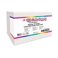 12 Color-US Cake Supply&reg; by Chefmaster Liqua-Gel Paste Cake Color Set - The 12 Most Popular Colors in 0.75 fl.... N15