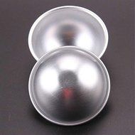Hot DIY 2pcs 3D Ellipsoid Ball Stainless Steel Sphere Bath Bomb Cake Pan Baking Pastry Mould 2zise (5.5CM) N2