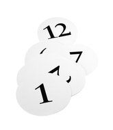 Weddingstar Round Table Number Cards, Numbers 1 to 12