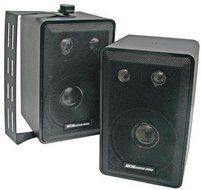 MCM Custom Audio 3 Way Indoor/Outdoor Spearker Pair -Black