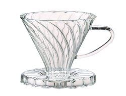 Harold Import Company HIC Pour-Over Coffee Filter Cone Borosilicate Glass Number 2-Size Filter, Clear