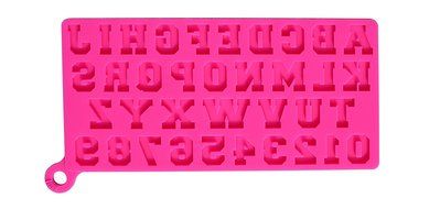 Silicone Alphabet Letter and Number Mold, Uppercase Letters and Numbers. Use with fondant, gum paste, chocolate... N2