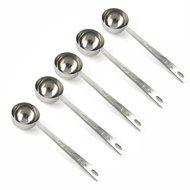 Viawow Endurance Metal Stainless Steel 1 Tablespoon Measuring Coffee Scoop Spoon, Set of 5