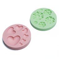 Webake Silicone Fondant Cake Mold Chocolate Sugar Craft Decorating Tool (Pink,Green) N3