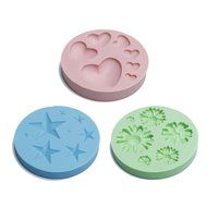 Webake Silicone Fondant Cake Mold Chocolate Sugar Craft Decorating Tool (Pink,Green) N5