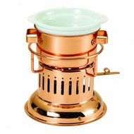 8 x 6.5 Solid Copper Ceramic Chocolate Fondue 1 Pt