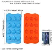 Candy Making Molds, 2PCS YYP [12 Cavity Apple Shape Mold] Silicone Candy Molds for Home Baking - Reusable Silicone... N3