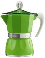 GTA Bella - Stove Top Espresso Coffee Maker - Ergonomic Handle - Certified Food Safe Aluminium - Green - 3 Cups