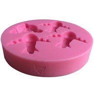 FLY Aircraft Pumpkin Car Shape Silicone Fondant Cake Mold For Cake Decorating Baking Mould,Pink N4