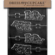 Dress My Cupcake Chocolate Candy Mold, Baby Lollipop, Baby Shower