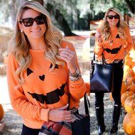 Pullover Tops,Morecome Women Halloween Pumpkin Print Long Sleeve Sweatshirt N16
