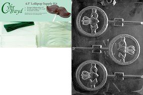 Cybrtrayd P019 Claddagh Lolly Chocolate Candy Mold with Exclusive Cybrtrayd Copyrighted Chocolate Molding Instructions... N2
