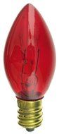 7 Watt C7 Transparent Outdoor Patio Party Christmas Novelty Replacement Bulbs, 25 Pack (Red) N18