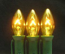 7 Watt C7 Transparent Outdoor Patio Party Christmas Novelty Replacement Bulbs, 25 Pack (Red) N19