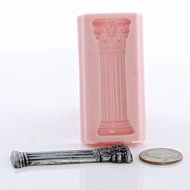 Small Roman Column Silicone Mold Food Safe Chocolate, Fondant, Candy, Craft or Jewelry Mold Resin, Clay, Flexible... N2