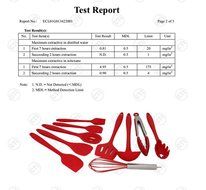 Set of 10 Pieces Silicone Kitchen Cooking Utensils With Hygienic Solid Coating,Heat Resistant Baking Spoonula,... N5