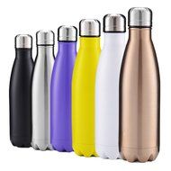 Super Modern Vacuum Insulated 17oz Wave Bottle - Double Walled Stainless Steel Water Thermos - Cola Style Hydro... N26