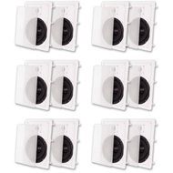 Acoustic Audio MT8 In Wall 8" Speaker 6 Pair Pack 2 Way Home Theater 3600 Watt MT8-6PR