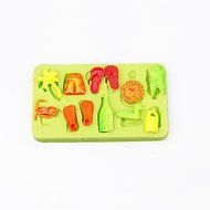 Y&amp;XL&amp;H On The Summer Beach Silicone Chocolate Mold Fondant Cupcake Decoration Sugarcraft Tools Polymer Clay Candy... N2