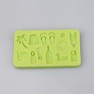 Y&amp;XL&amp;H On The Summer Beach Silicone Chocolate Mold Fondant Cupcake Decoration Sugarcraft Tools Polymer Clay Candy... N3