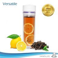 Samata Life Tea and Fruit Infuser Water Bottle, Double-Walled Loose Tea Tumbler, Travel Mug, Shatterproof, Eco-Friendly... N8