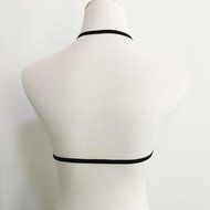 PHOTNO Women Hollow Translucent Underwear Wrapped Chest Sheer Lace Vest Strap Lingerie
