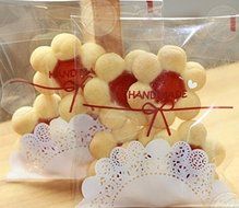 ONOR-Tech 100 PCS Lovely Cute Bowknot OPP Self Adhesive Cookie Bakery Candy Biscuit Roasting Treat Gift DIY Plastic... N47