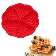 4U-Lucky IPSC Silicone Waffles Mold Cake Chocolate Baking Tools Red N3