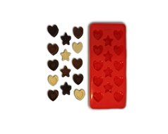 EasyWithRose Premium Silicone Candy Molds &amp; Silicone Ice Trays &ndash; Set of 3 Stars &amp; Hearts Molds &ndash; Bonus Ebook for... N6