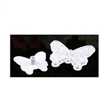 Anyana 2pcs set Butterfly Plastic Plunger And Cookie Cutter Cake Mould Tool Kitchen Tool Sugar Paste Baking Mould...