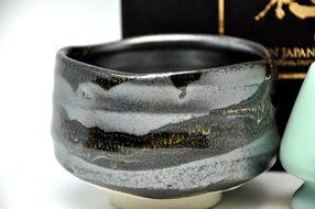 Japanese Mino Yaki ware Matcha Bowl And Tea Ceremony Set Green Tea 11 / 11 / 8cm (4.3 / 4.3 / 3.1inch)[7377] N2
