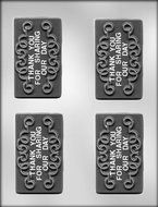 CK Products 3-3/4-Inch &quot;Thank You For Sharing Our Day&quot; Chocolate Mold