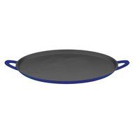 Mario Batali 826827 Enameled Cast Iron Pizza Pan and Griddle, 12-Inch, Cobalt