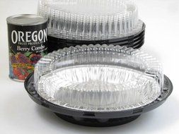 8 Inch Low Dome Plastic Disposable/Reusable Pie Carrier #WJ46 (10) N4