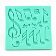 TANGCHU Clay Mold Decorating Candy Mold Silicone Cake Molds Musical Note Green