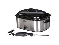 Elite Platinum Roast Oven with Buffet Server and Knife, 18 quart, Black N2