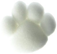 Lucks Dec-Ons Decorations Molded Sugar/Cup-Cake Topper, White Paws, 1 Inch, 120 Count N3
