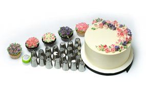 Russian Piping Tips 29 Piece Set by Cake Time - Cake and Cupcake Decorating Icing Tips N3