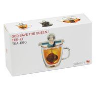 Royal Queen Elizabeth Plastic Clip with Mesh Tea Ball / Egg Infuser, Single Cup or Pot N4