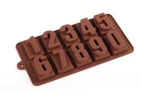 Home Value Number Shaped Silicone Mold for Birthday Candle, Candy,ice ,Chocolate Mold, (HVCHOCMOLDC1298) N2