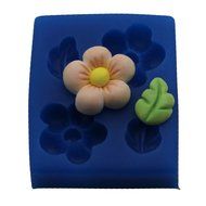 First Impressions Molds FL327 Silicone Mold, Large Blossom and Leaf Set