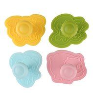 Y&amp;XL&amp;H Fondant Cake DIY Decorating 3D Plunger Cutter Tools Frog Bee Butterfly Beetle Theme (Random Color, 4-Pack) N4