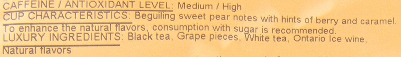 Metropolitan Tea 200 Count Pyramid Shaped Teabags, Ice Wine N5