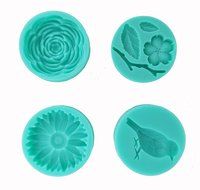 Garwarm 4 Pieces / Set Plum Magpie Shape 3d DIY Food Grade Silicone Mold Chocolate Candy Making Mold Tools DiameterSize... N5